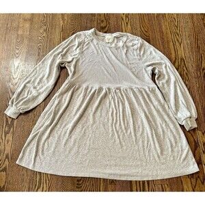 Harper Heritage Lace Detail Sweater Dress Oatmeal Size M Medium Super Soft EUC